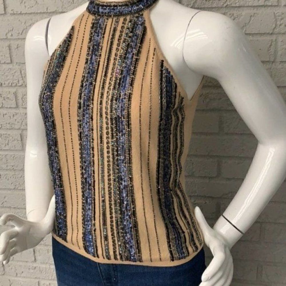Absinthe 100% Cashmere Halter Top Size M